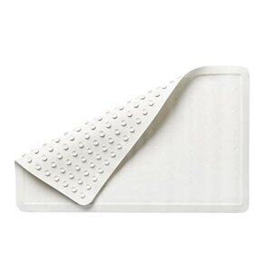 Non Slip Bath Mat Suction Backed Shower Mat Rubber Medium White Bathroom Safety
